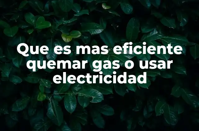 Comparando costos energéticos entre gas y electricidad