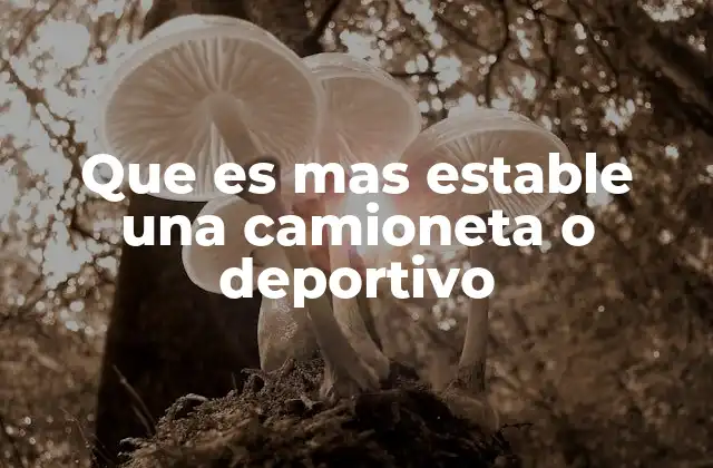 Que es mas Estable una Camioneta o Deportivo