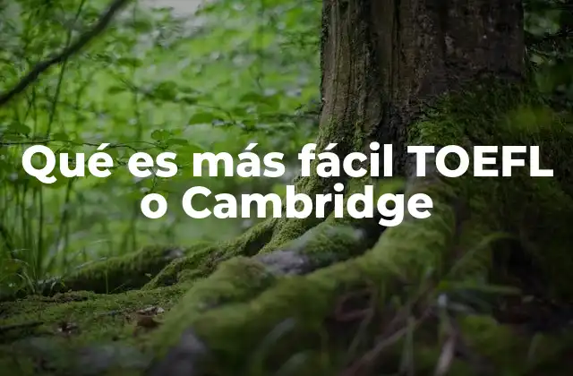 Qué es Más Fácil Toefl o Cambridge