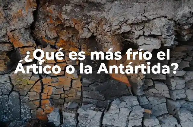 ¿qué es Más Frío el Ártico o la Antártida?
