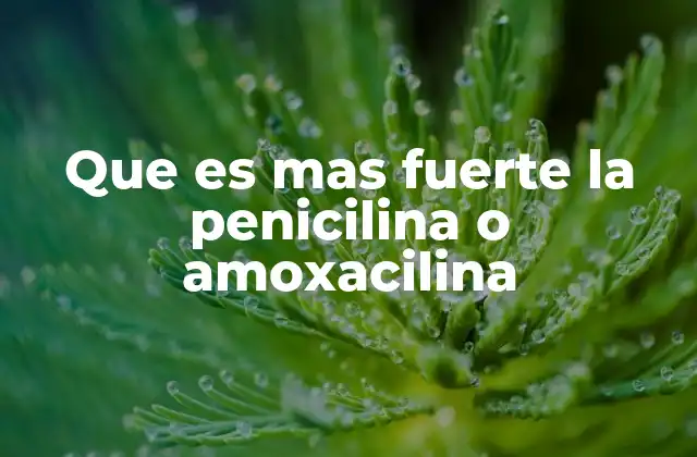 Que es mas Fuerte la Penicilina o Amoxacilina