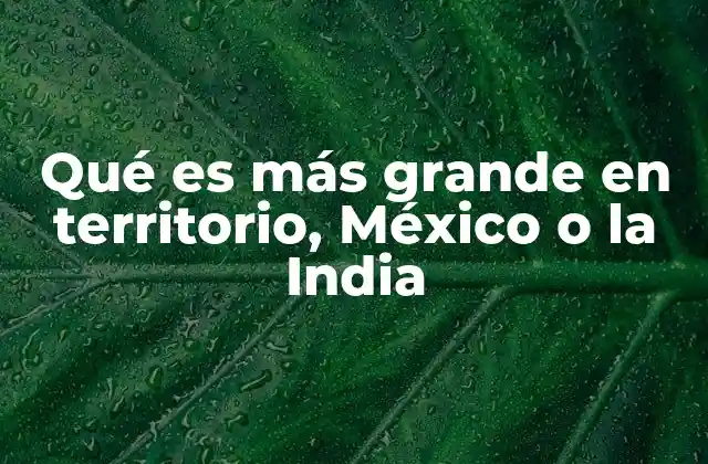 Qué es Más Grande en Territorio, México o la India 2 Una comparación geográfica sin mencionar directamente los nombres de los países