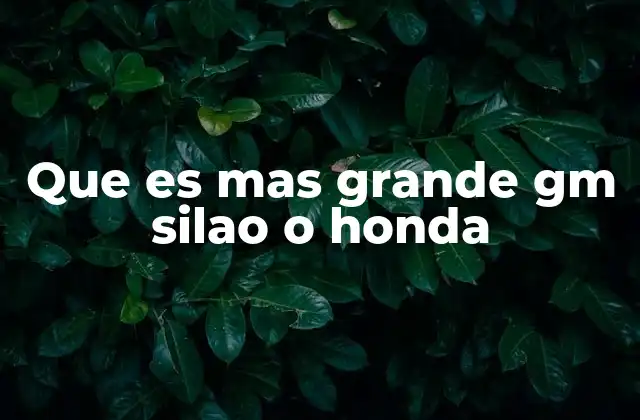 Que es mas Grande Gm Silao o Honda