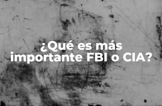 ¿qué es Más Importante Fbi o Cia?