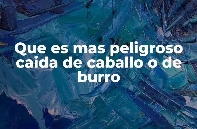 Factores que influyen en la peligrosidad de las caídas de estos animales