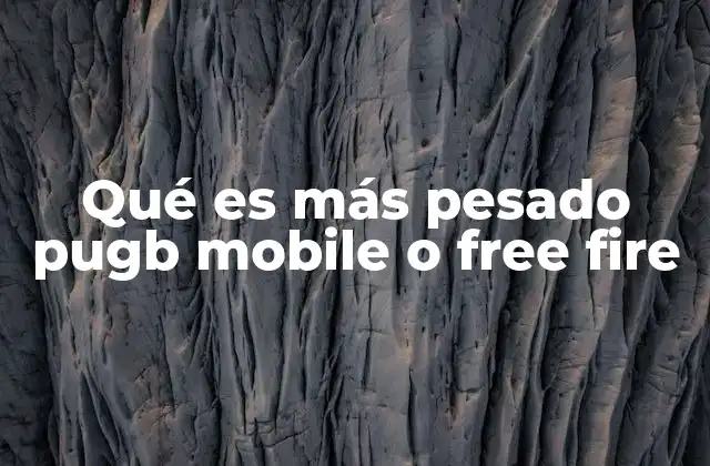 Qué es Más Pesado Pugb Mobile o Free Fire