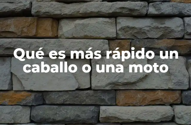 Qué es Más Rápido un Caballo o una Moto