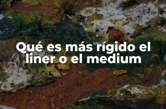 Qué es Más Rígido el Liner o el Medium 2 Características principales de liner y medium