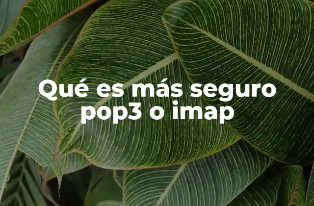 Qué es Más Seguro Pop3 o Imap 2 Ventajas y desventajas de cada protocolo