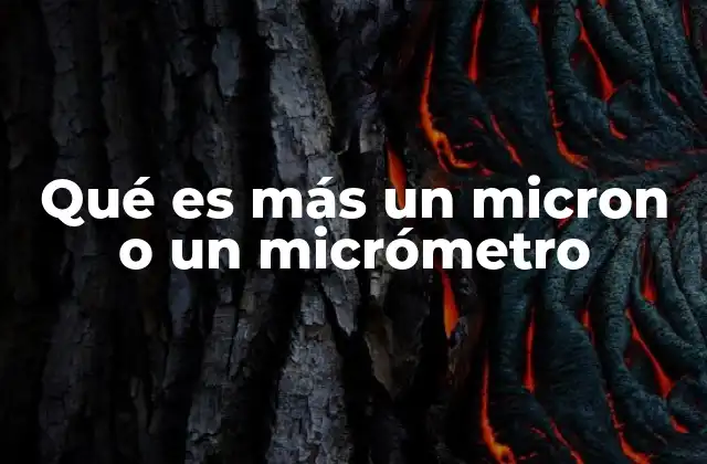 Qué es Más un Micron o un Micrómetro