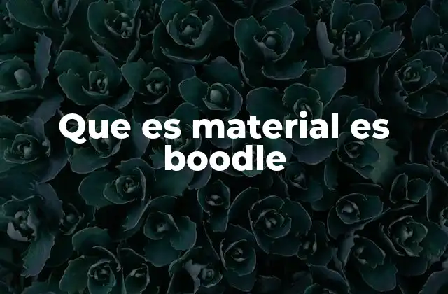 Que es Material es Boodle