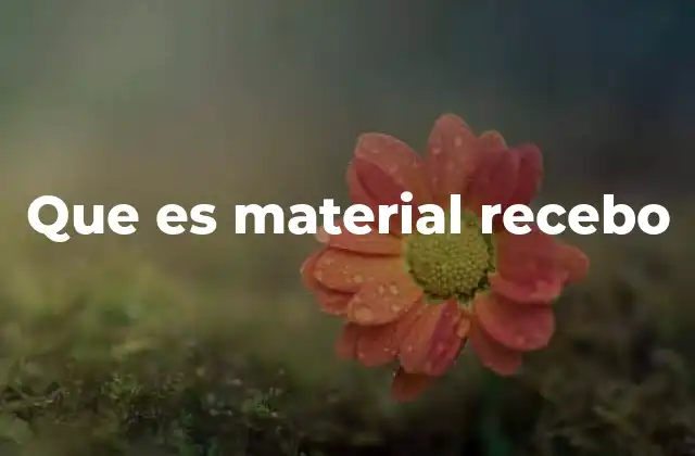 Que es Material Recebo