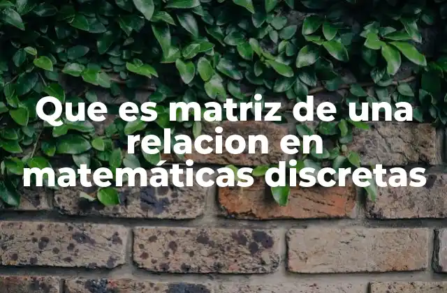 Relaciones y matrices: una herramienta visual y operativa
