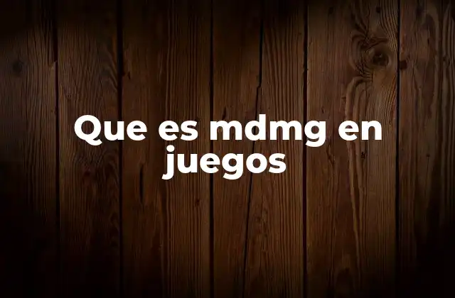 Que es Mdmg en Juegos