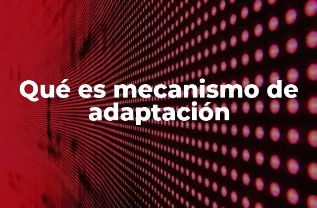 Qué es Mecanismo de Adaptación 2 Adaptación y evolución: una relación dinámica