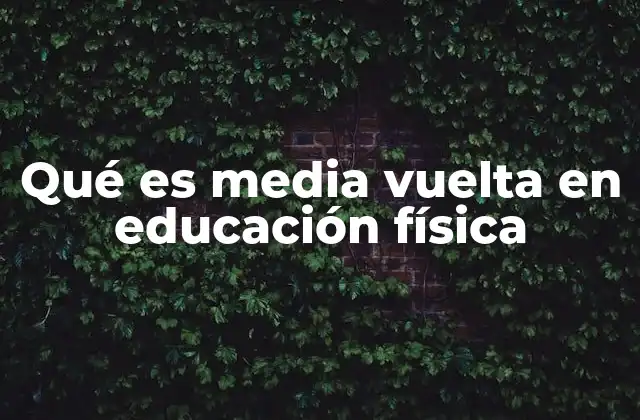 Qué es Media Vuelta en Educación Física