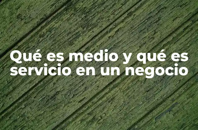 Qué es Medio y Qué es Servicio en un Negocio 2 La importancia de los medios y servicios en la operación empresarial