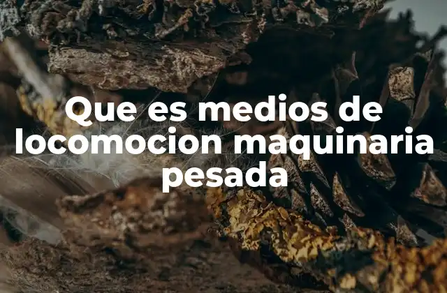 Que es Medios de Locomocion Maquinaria Pesada 2 La importancia de la locomoción en la operación de maquinaria pesada