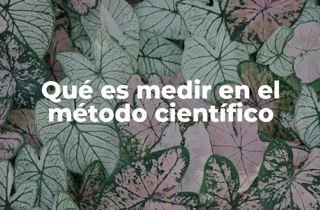 Qué es Medir en el Método Científico