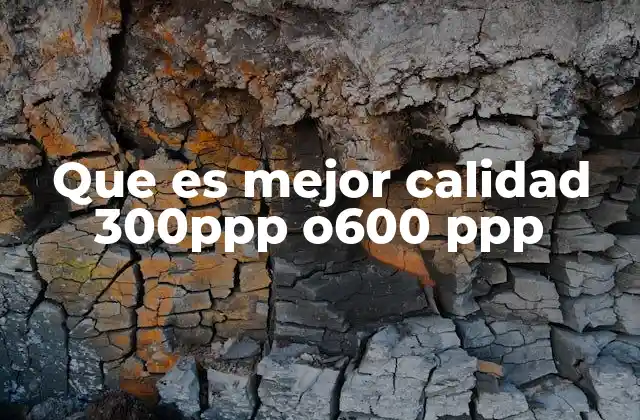 Que es Mejor Calidad 300ppp O600 Ppp