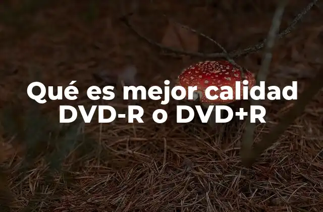 Qué es Mejor Calidad Dvd-r o Dvd+r