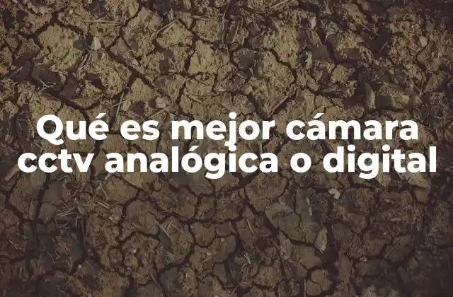 Qué es Mejor Cámara Cctv Analógica o Digital 2 Diferencias clave entre cámaras CCTV analógicas y digitales