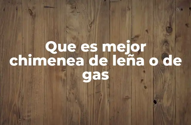 Que es Mejor Chimenea de Leña o de Gas