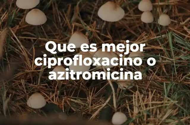 Que es Mejor Ciprofloxacino o Azitromicina