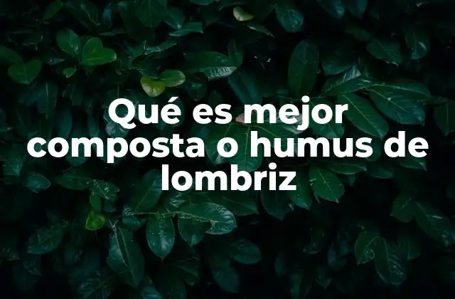 Qué es Mejor Composta o Humus de Lombriz 2 Características y diferencias entre composta y humus de lombriz