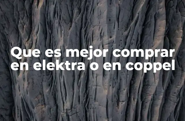 Comparando opciones de compra en grandes cadenas comerciales