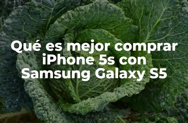 Qué es Mejor Comprar Iphone 5s con Samsung Galaxy S5
