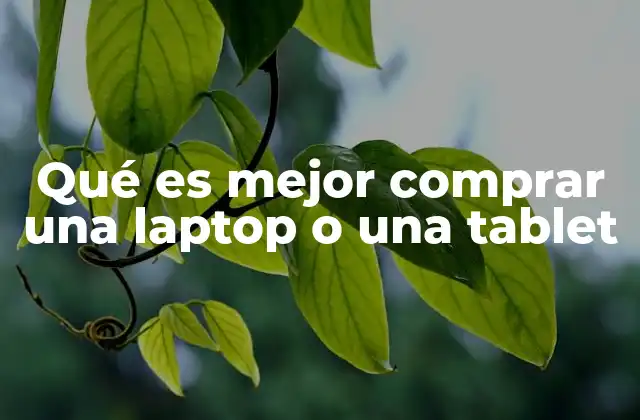 Qué es Mejor Comprar una Laptop o una Tablet