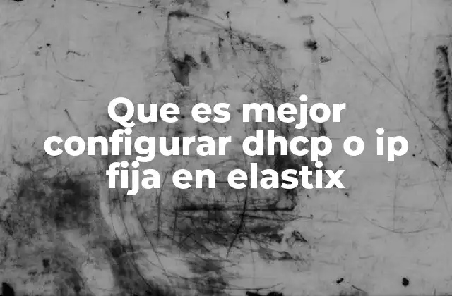 Que es Mejor Configurar Dhcp o Ip Fija en Elastix