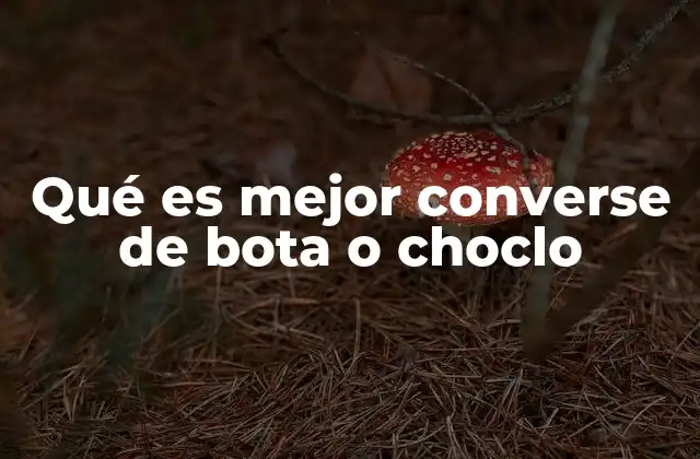 Qué es Mejor Converse de Bota o Choclo