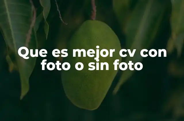 Que es Mejor Cv con Foto o sin Foto