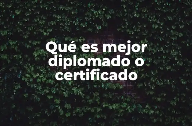 Qué es Mejor Diplomado o Certificado 2 La importancia de elegir bien entre formaciones cortas
