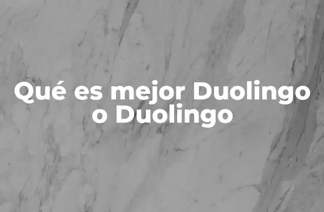 Qué es Mejor Duolingo o Duolingo