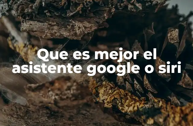 Que es Mejor el Asistente Google o Siri