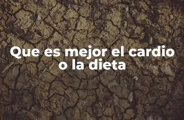 Que es Mejor el Cardio o la Dieta