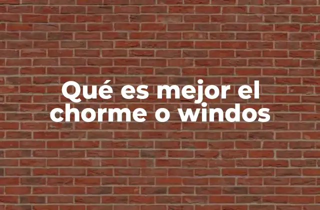 Qué es Mejor el Chorme o Windos
