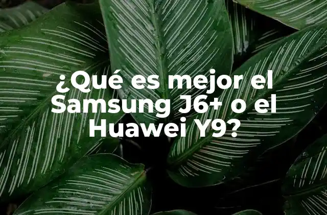¿qué es Mejor el Samsung J6+ o el Huawei Y9?