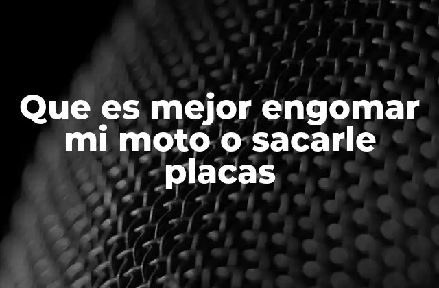 Que es Mejor Engomar Mi Moto o Sacarle Placas