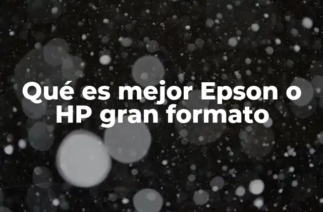 Qué es Mejor Epson o Hp Gran Formato