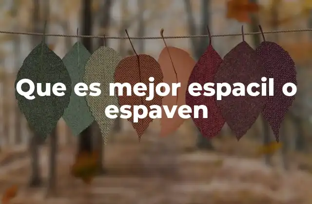 Que es Mejor Espacil o Espaven