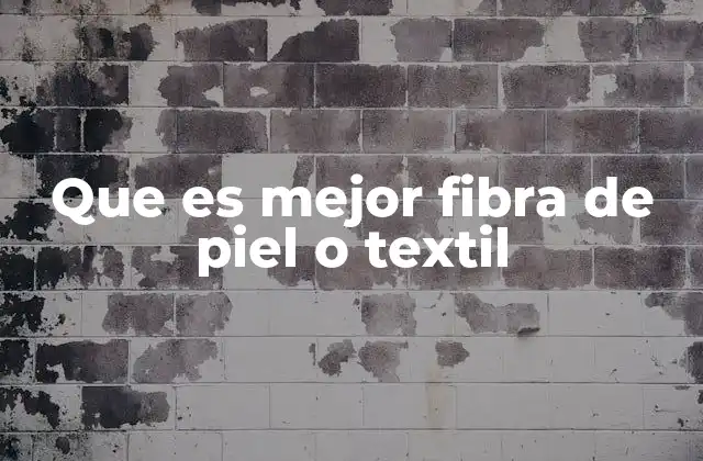 Que es Mejor Fibra de Piel o Textil