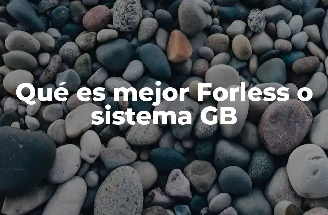Qué es Mejor Forless o Sistema Gb