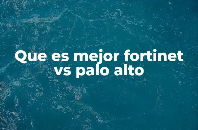Que es Mejor Fortinet Vs Palo Alto