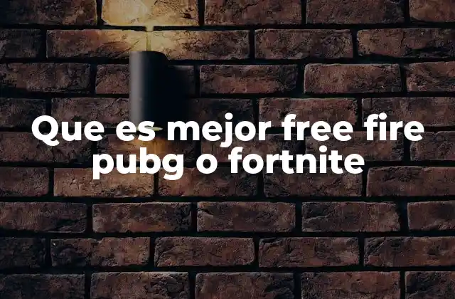 Que es Mejor Free Fire Pubg o Fortnite