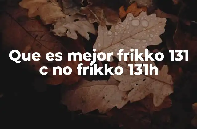 Diferencias clave entre ambos productos sin mencionar directamente el Frikko 131 C o el Frikko 131 H