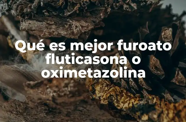 Qué es Mejor Furoato Fluticasona o Oximetazolina